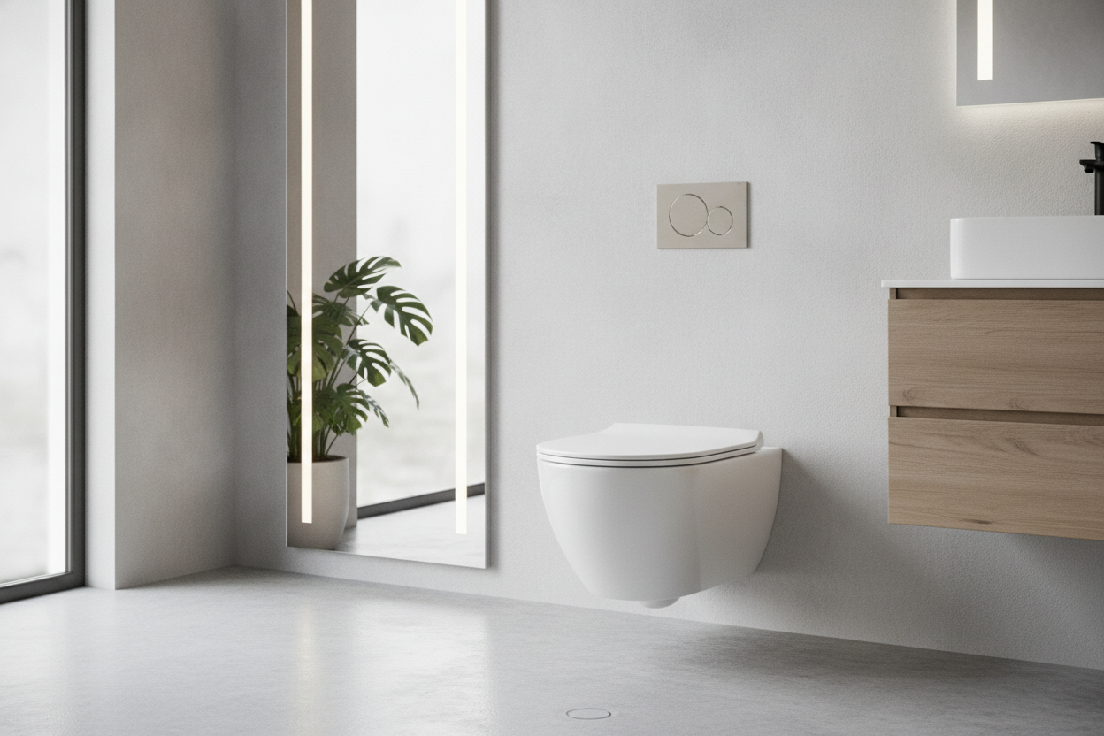 Guide til væghængt toilet: Fordele, design og installation